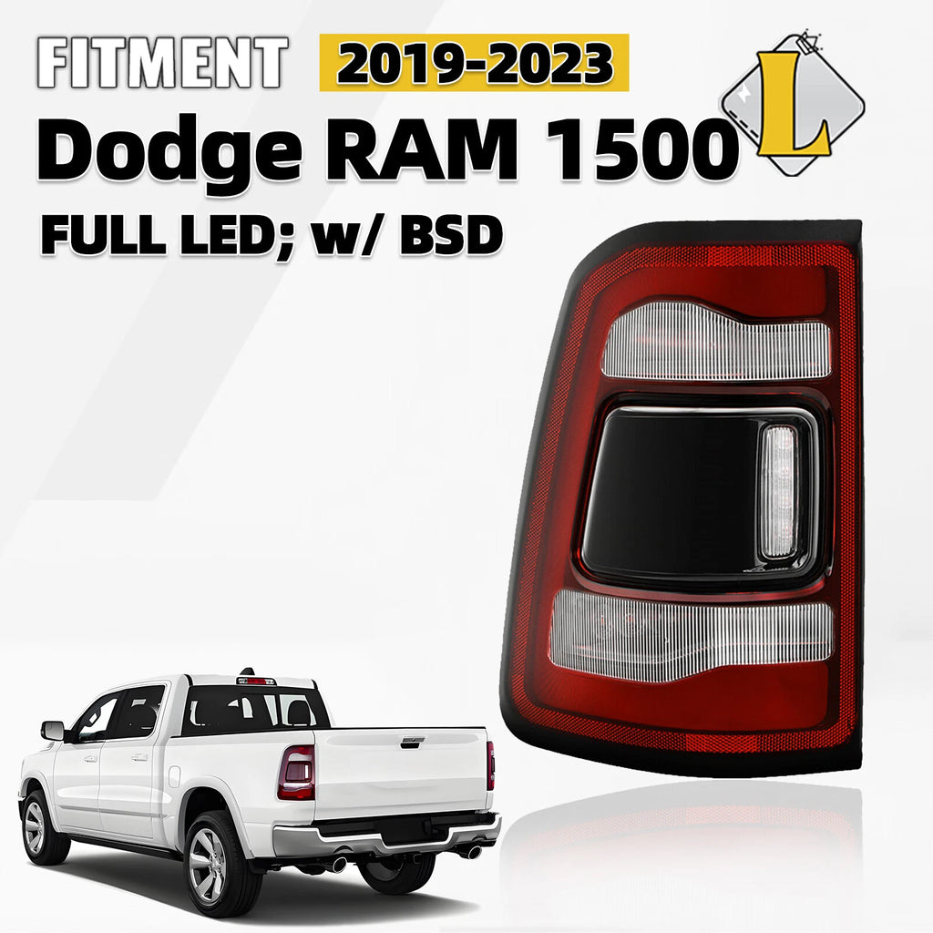 Full LED Tail Light Left for Ram 1500 (2019–2024) - Blind Spot Detection
