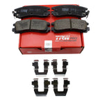 Set of 4 TRW Pro Rear Ceramic Slotted Brake Pads for Buick Chevy Oldsmobile Pontiac