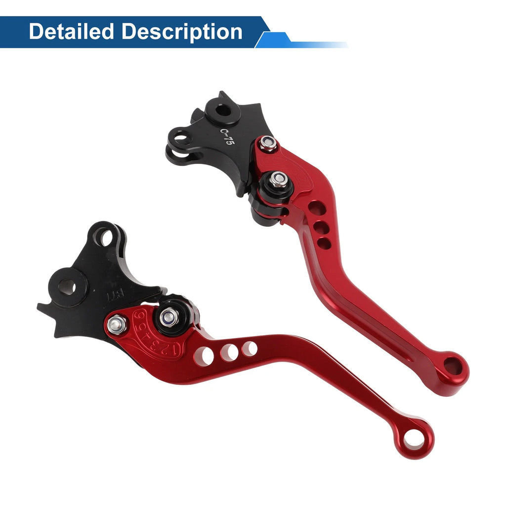 Adjustable Short Brake Clutch Levers for BMW R Nine T (2014–2016) Red 1 Pair