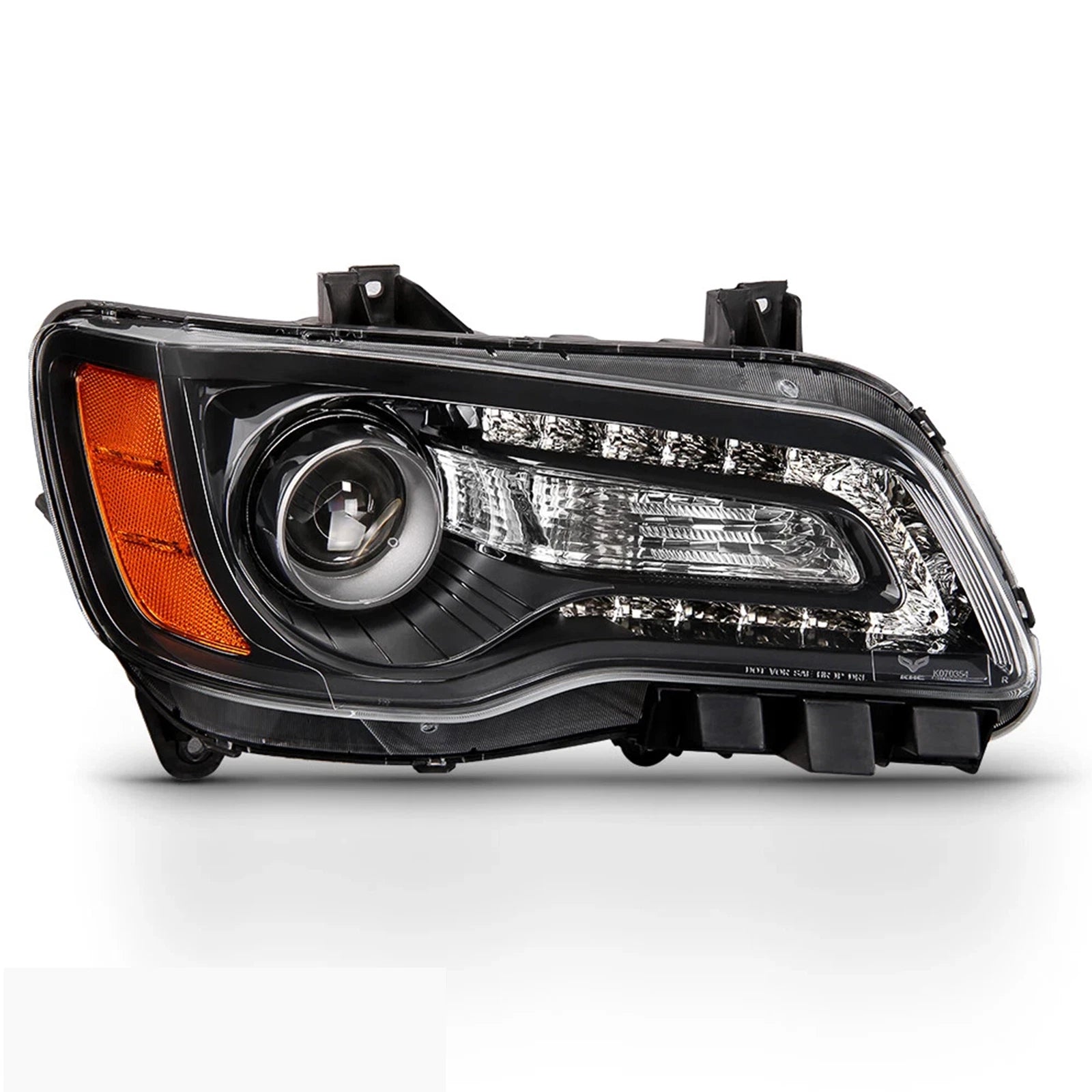 Halogen Headlight for Chrysler 300 (2012–2014) Black Bezel with Bulb