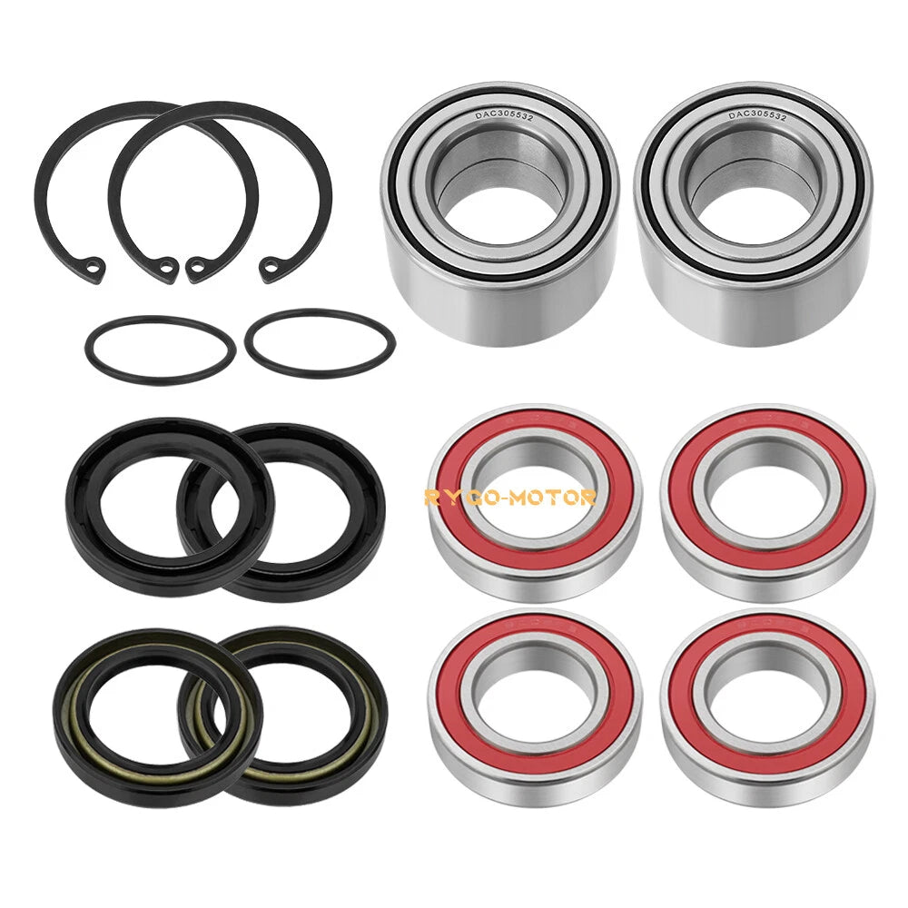 Front & Rear Wheel Bearings Seals Kit for Yamaha Big Bear 400 IRS (2007–2012)