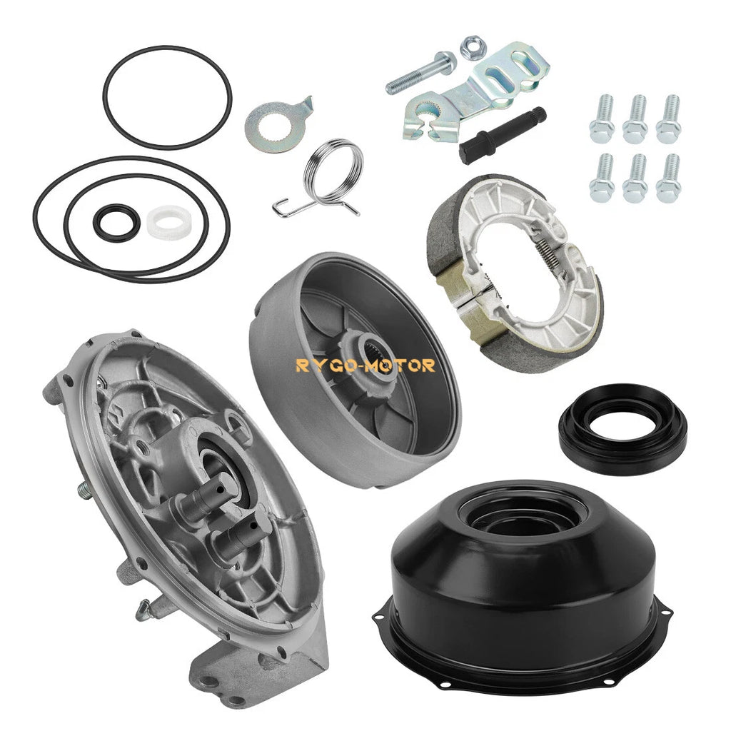 Rear Brake Drum Hub Plate Cover w/Shoes for Honda Foreman 400 TRX400FW (1995–2003)
