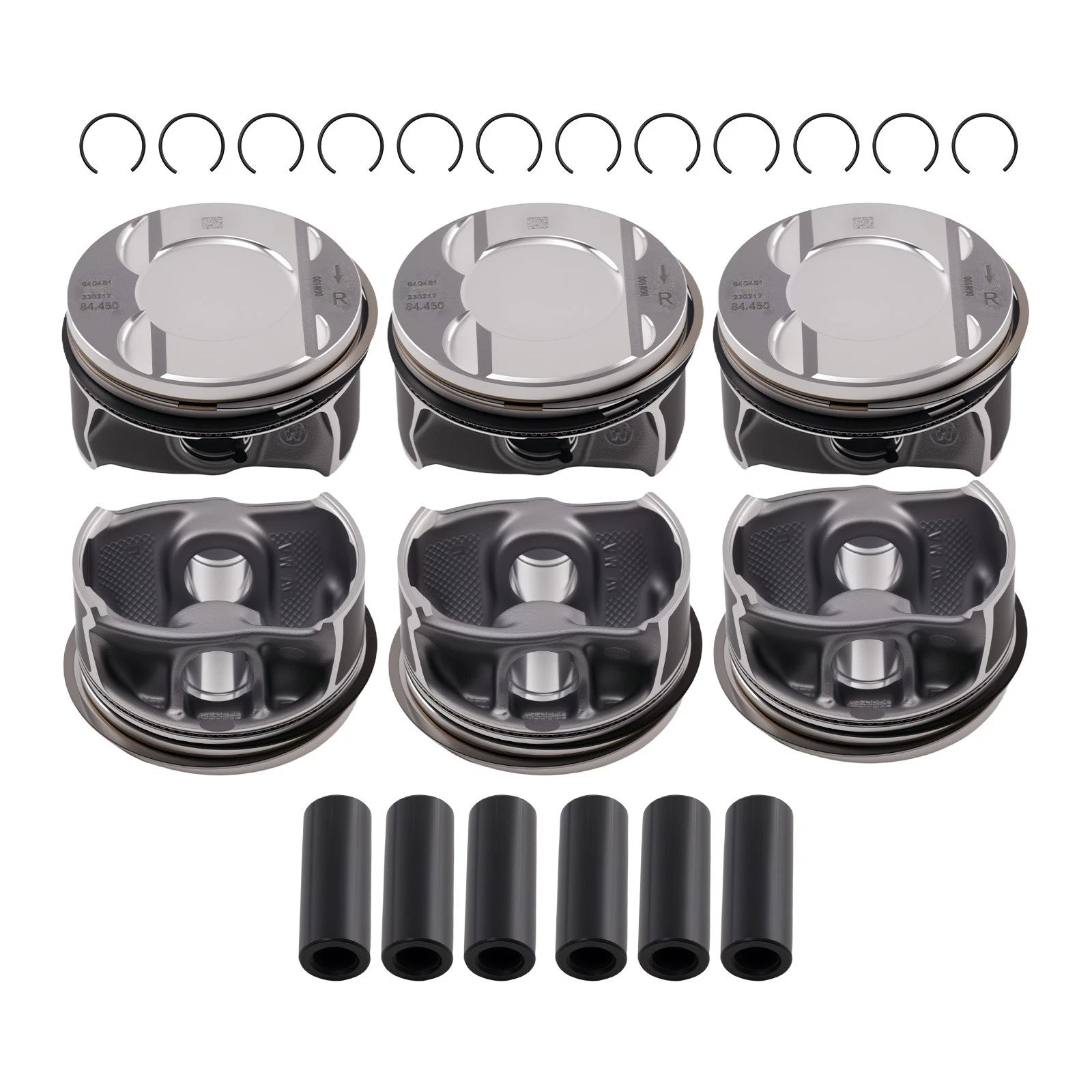 6x Pistons & Rings Set for VW Audi Porsche 3.0T V6 EA839 (2006–2021)