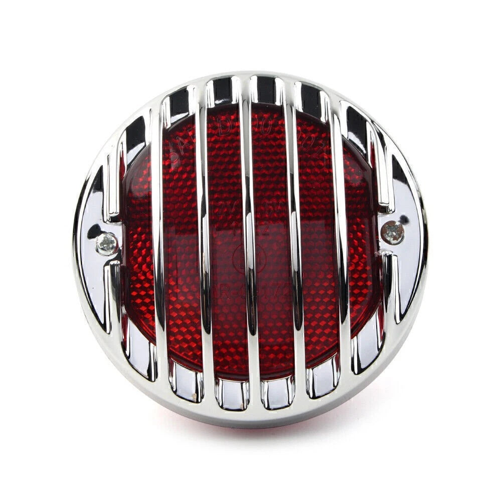 Chrome Tail Brake Light for Harley Bobber (Custom Chopper, Rat)
