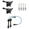 2X Ignition Coil Wires & 4 Platinum Spark Plugs for Mazda Miata (1990–2005)
