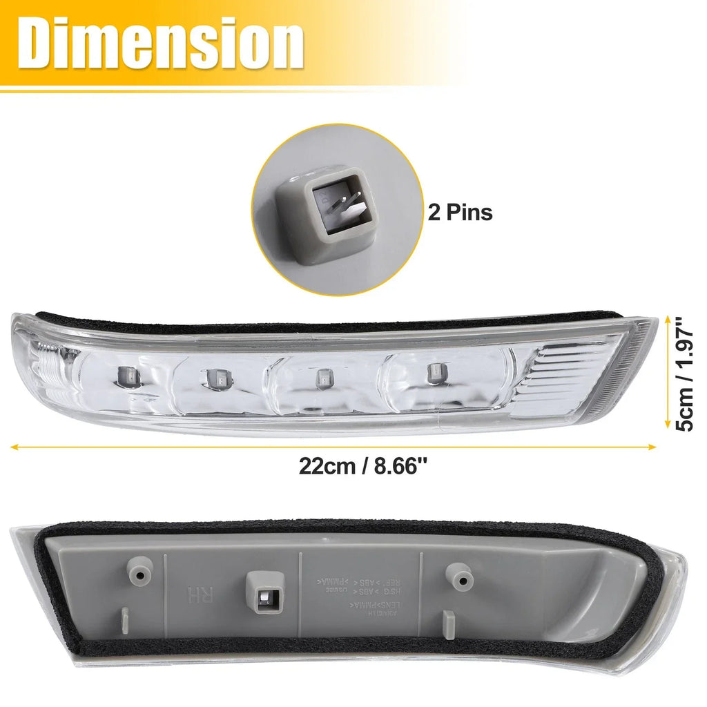 LED Side Mirror Turn Signal Lights for Hyundai Santa Fe (2007-2012)