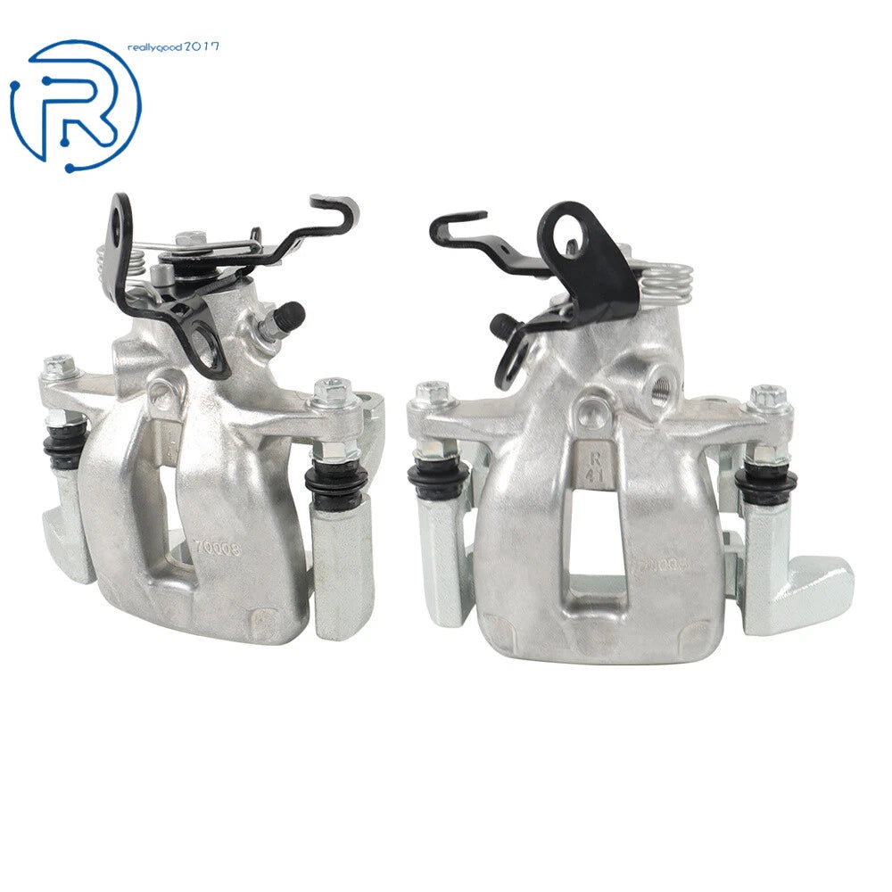 Set of 2 Rear Brake Calipers with Bracket for Audi A3 (2006–2008) & VW (2005–2010)