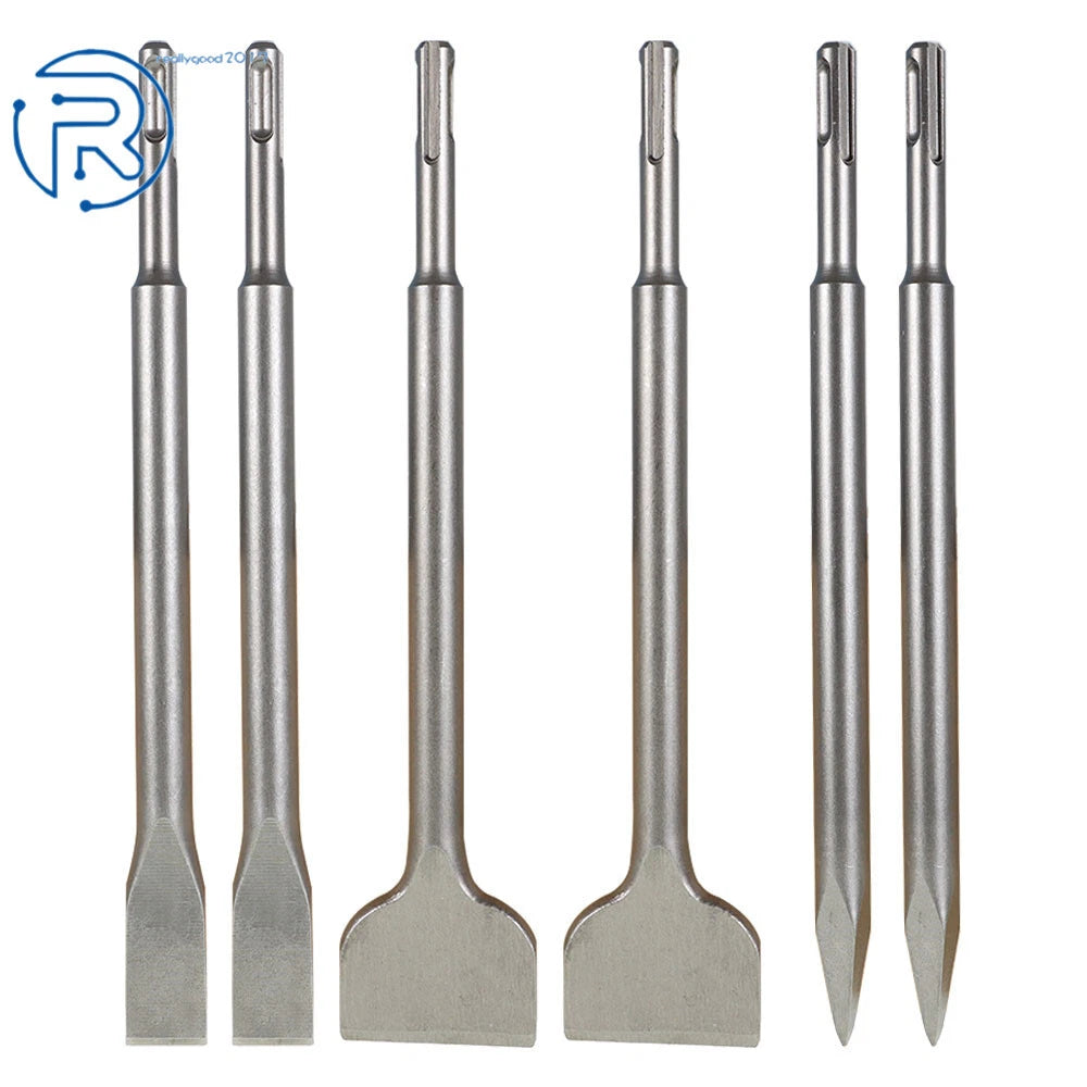 Set of 6 SDS Plus Chisel Bits for Rotary Hammer Drill