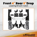 4" Front 6" Rear Lowering Kit for Chevy Silverado GMC Sierra C1500 (1988–1998)