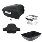 Matte Black King Trunk Backrest Mount Rack for Harley Touring (1997–2008)