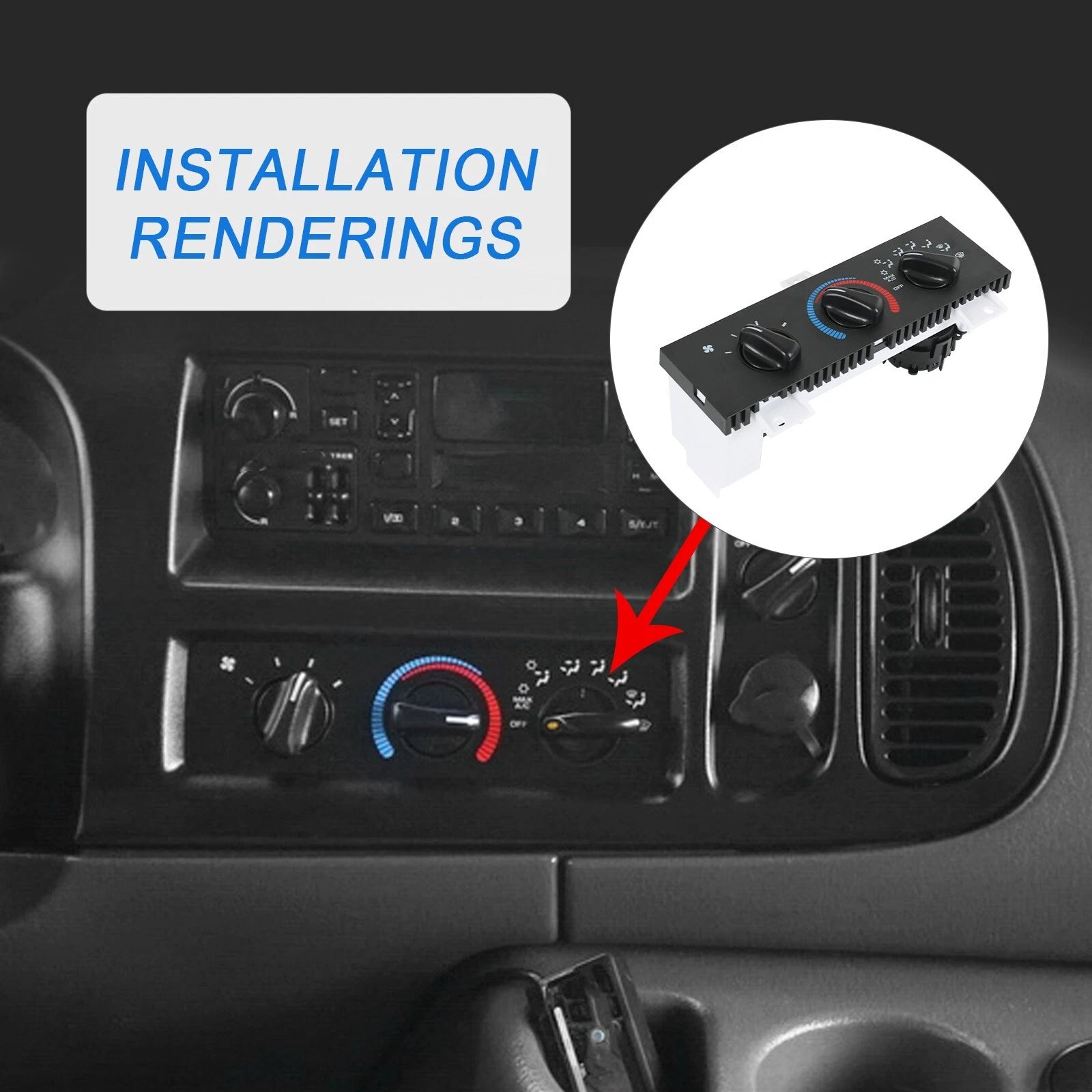 Climate Control Heater A/C for Dodge Ram Van 1500 2500 3500 (1998–2003)