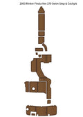 Swim Platform Cockpit Pad for Rinker Fiesta Vee 270 (2003) - EVA Teak Floor Mat