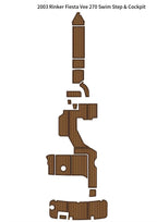 Swim Platform Cockpit Pad for Rinker Fiesta Vee 270 (2003) - EVA Teak Floor Mat