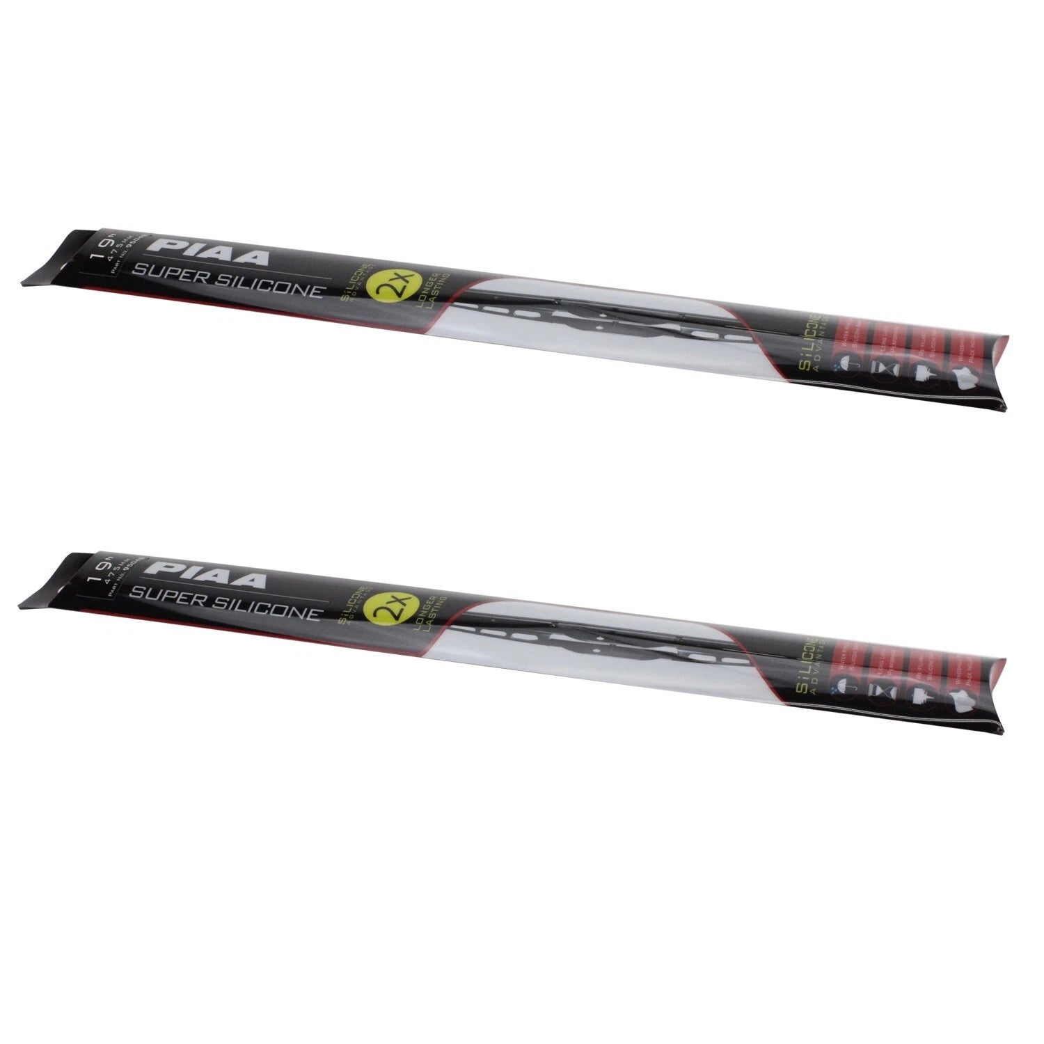 Set of 2 PIAA Super Silicone Wiper Blades 19" for