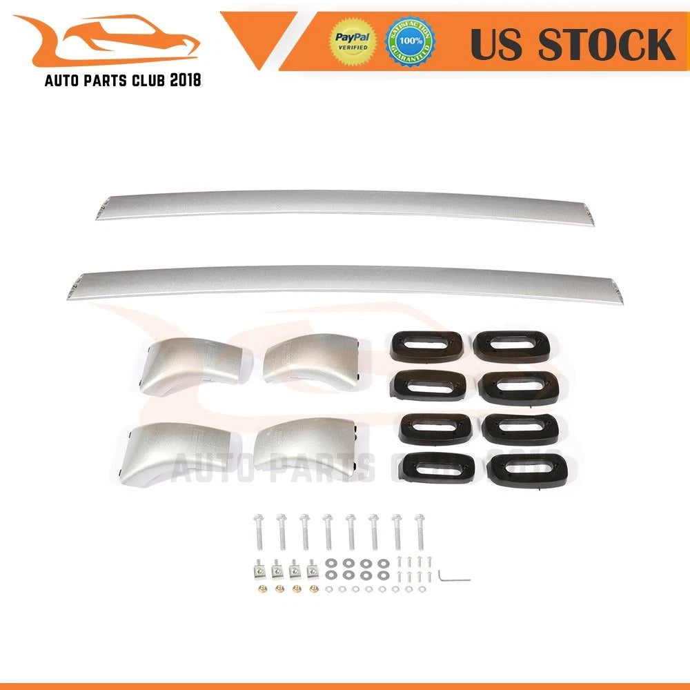 Set of 2 Silver Aluminum Roof Rack Cross Bars for Toyota Highlander (2014)