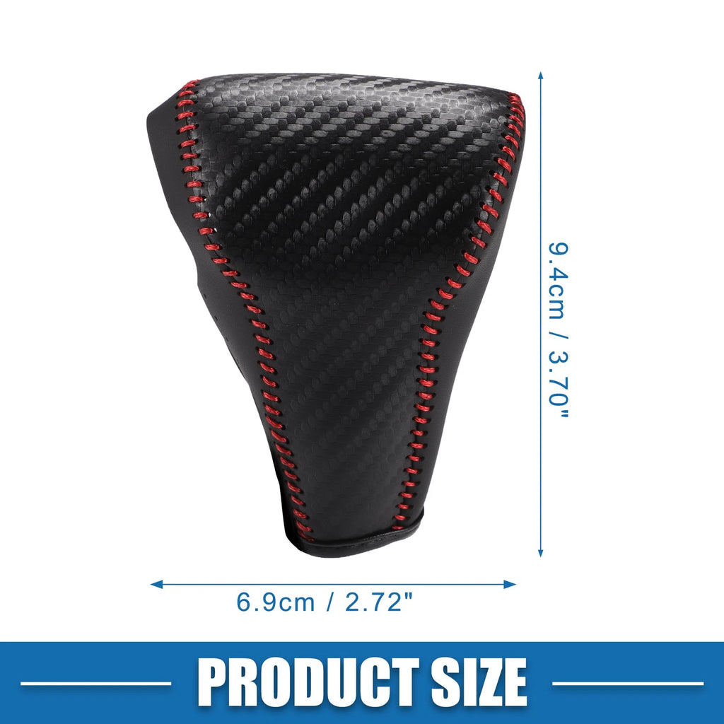 Gear Shifting Knob Cover for Honda CR-V (2017–2022) Black Red Stitches