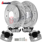 Rear Drilled Rotors & Ceramic Pads Brake Calipers for Nissan Armada (2005–2015)