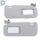 Set of 2 Sun Visors for Toyota Corolla (2009–2013) Gray with Mirror