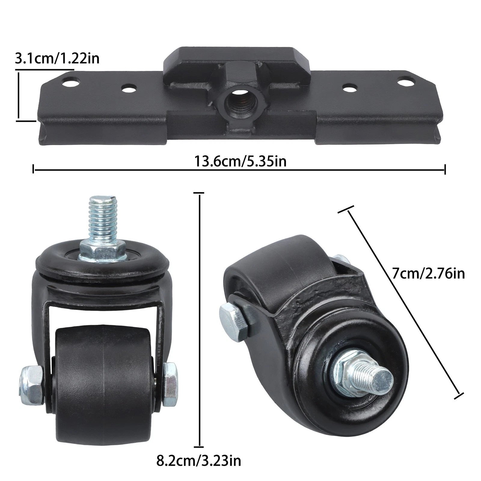 Set of 4 300Lbs 360° Wheels for Rolling Tool Box
