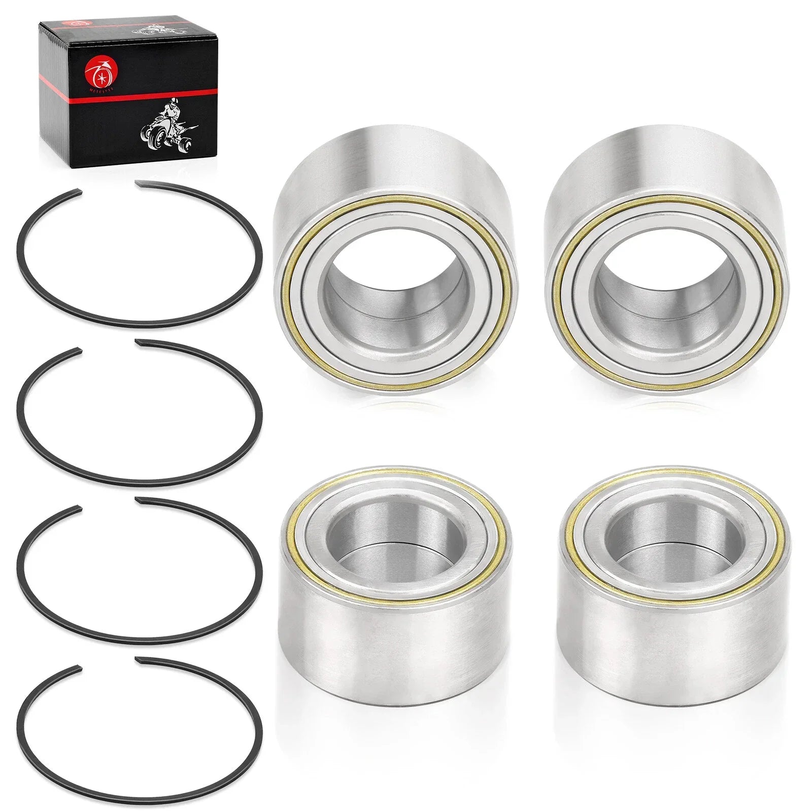 4 x Front & Rear Wheel Bearing & Circlip for Can-Am Maverick X3 MAX (2017–2023)