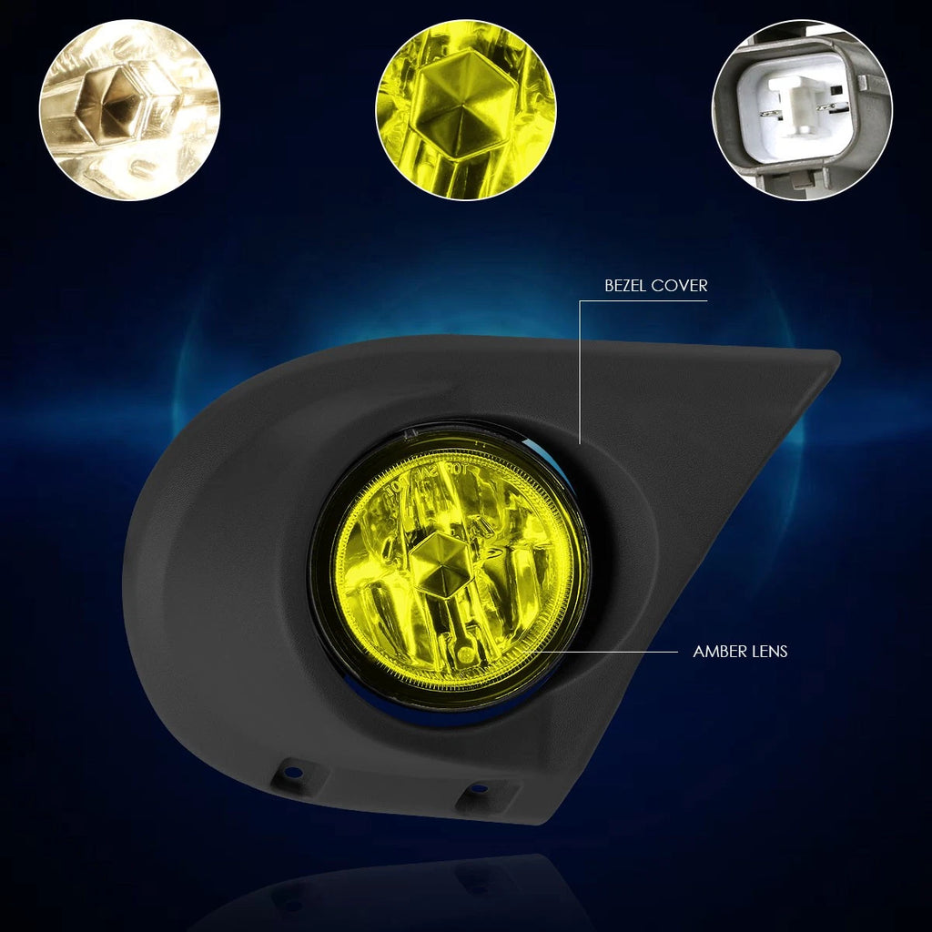 Fog Lights with Bezel for Honda Pilot (2003–2005) - Amber Lens