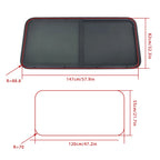 48" Horizontal Slider RV Window for Cargo Trailer (with Screen)