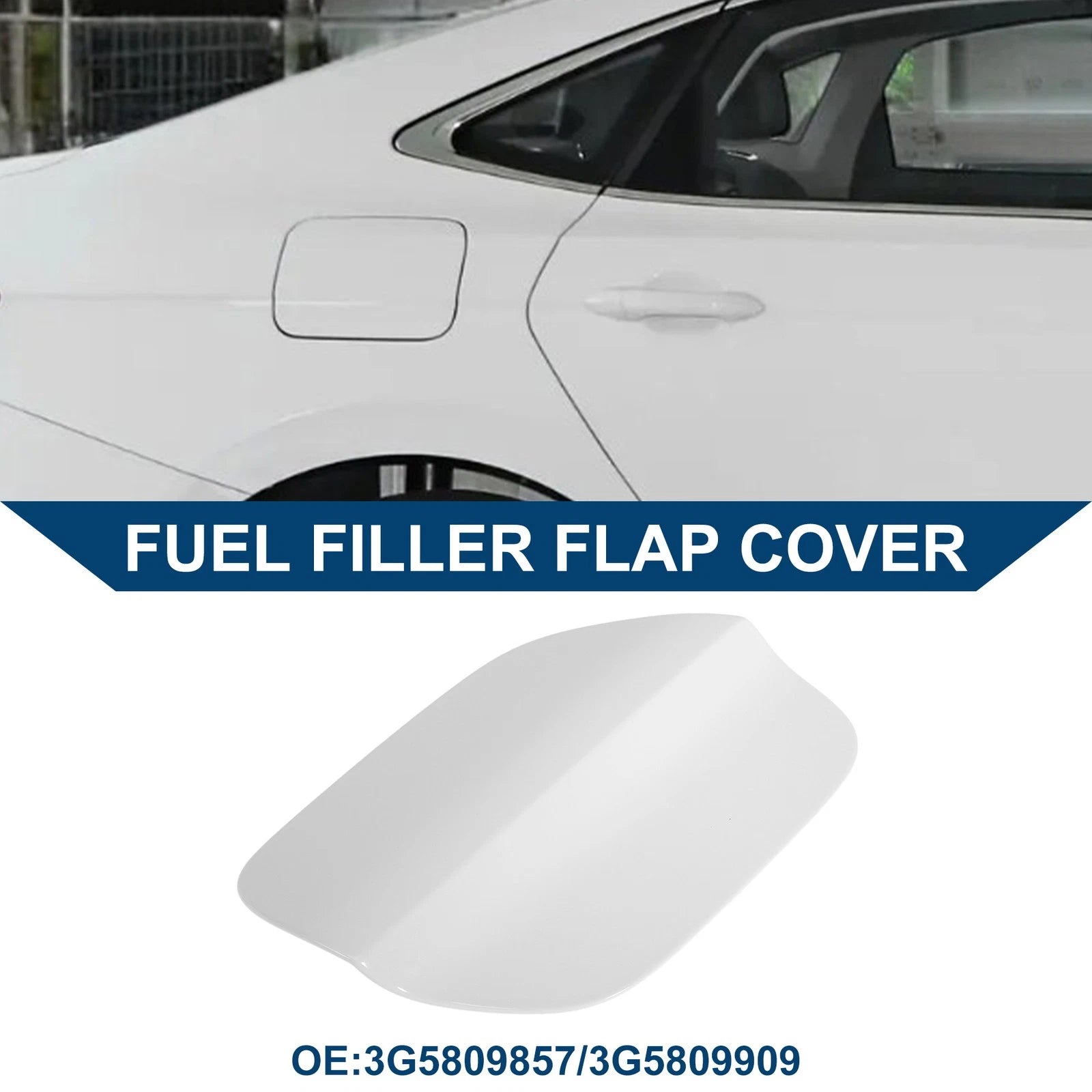 Fuel Tank Door Cap for Volkswagen Passat (2017–2024) White Filler Flap Cover