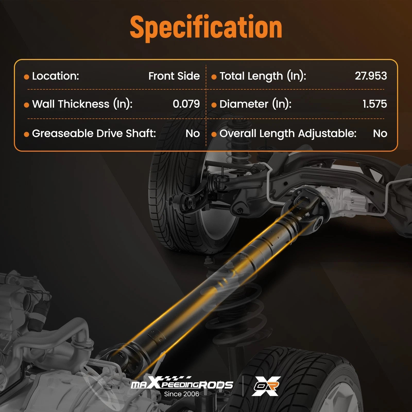 Front Driveshaft Propshaft for BMW 3 Series F30 F31 (2013–2018)