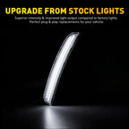 4X LED Side Marker Light Clear Lens for Dodge Charger (2015–2022)