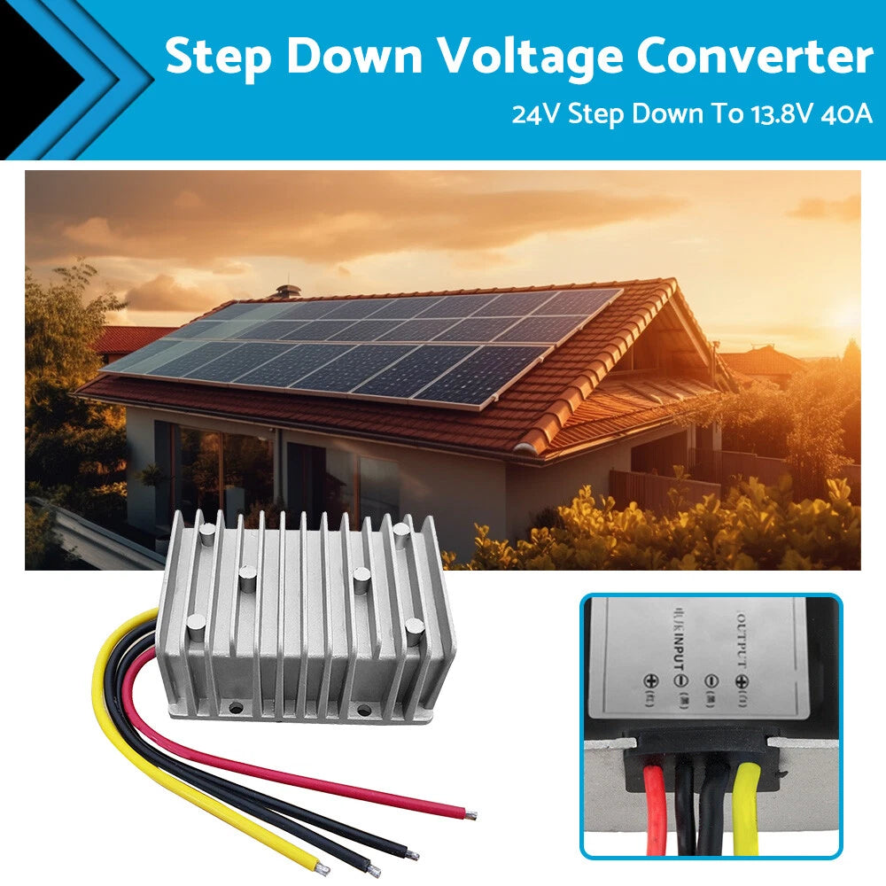 DC 24V to 13.8V 40A Waterproof Power Converter Regulator for Automotive