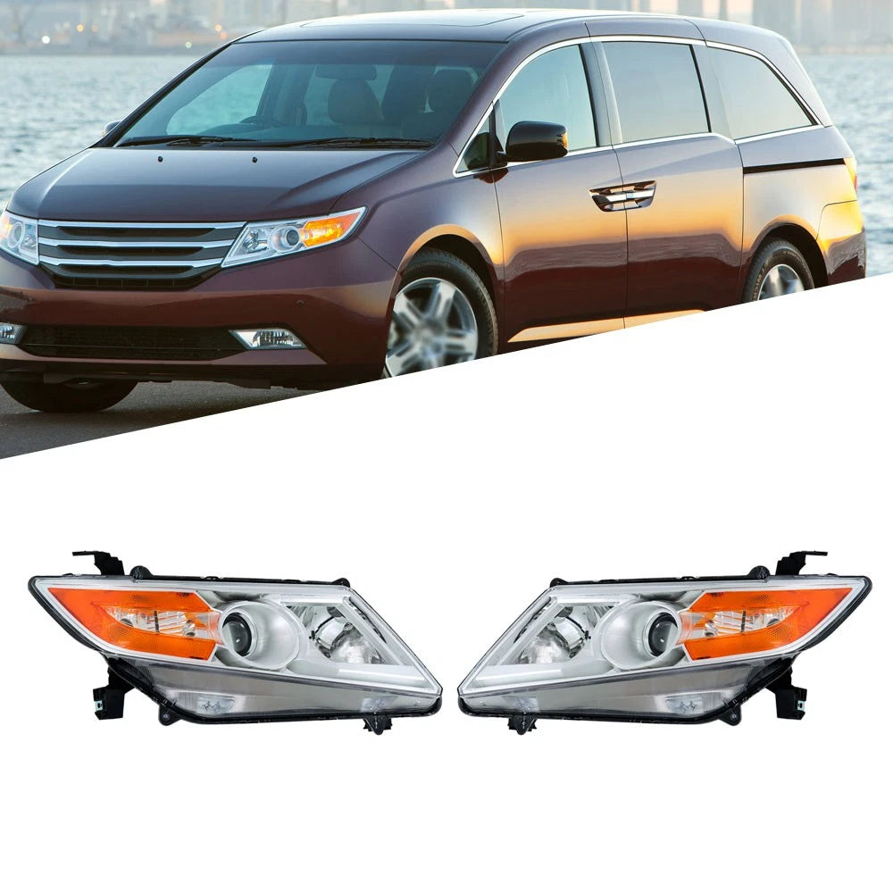 Pair Headlight Assemblies for Honda Odyssey (2011–2017) Halogen