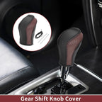 Gear Shift Knob Cover for Nissan Maxima (1 Pc, Black Brown Faux Leather)