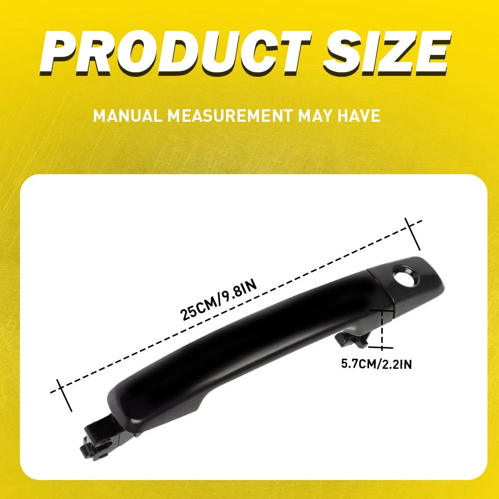 Outside Door Handle for Nissan Frontier (2019–2023) - Smooth Black, Driver Side Front