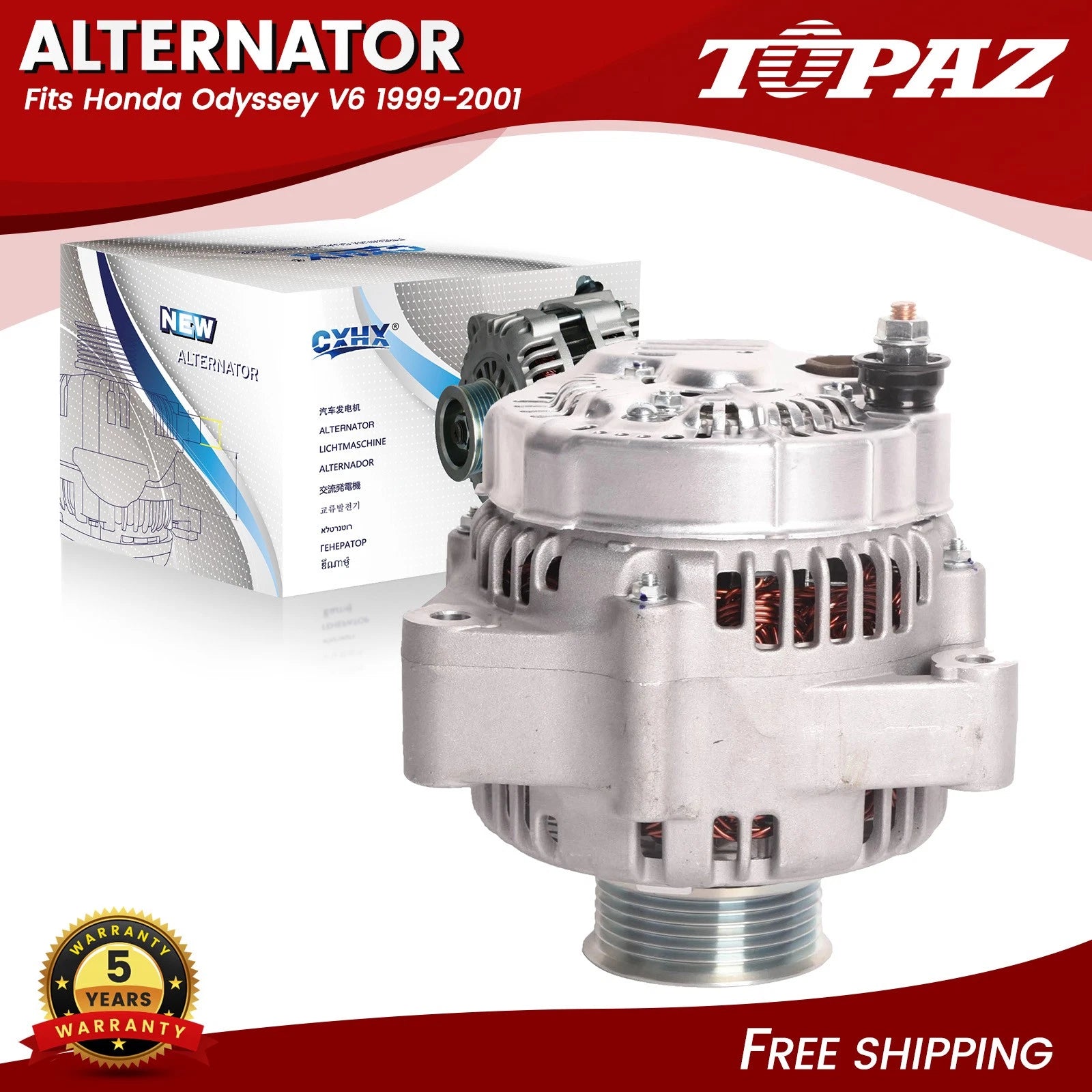 250 Amp High Output Alternator for Honda Odyssey V6 (1999–2001)