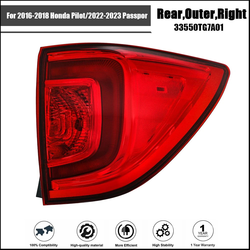 LED Tail Light for Honda Pilot (2016–2018) / Passport (2022–2023)