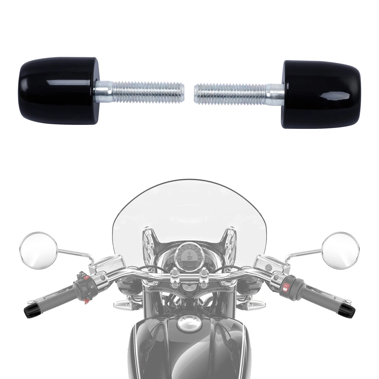 Handlebar Vibration Absorber Bar Ends Caps for BMW R18 (2021–2023)