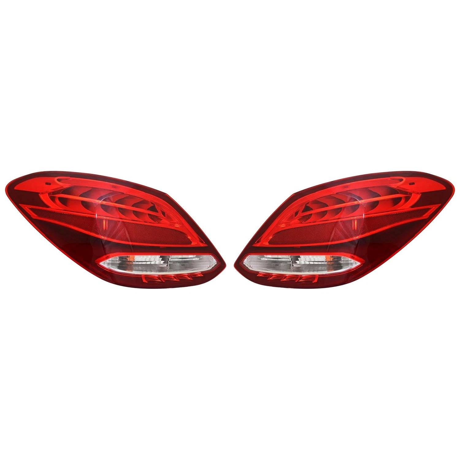 Set of 2 TYC Tail Light Lamp Assemblies for Mercedes-Benz W205 C300 (2015–2021)