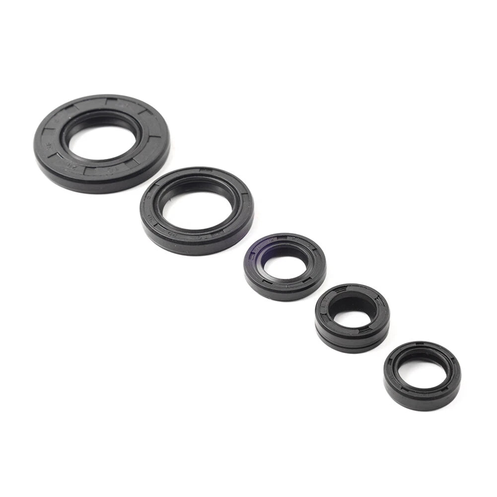 Set of 5 Engine Gear Shaft Oil Seals for Yamaha YBR125 (2005–2017)