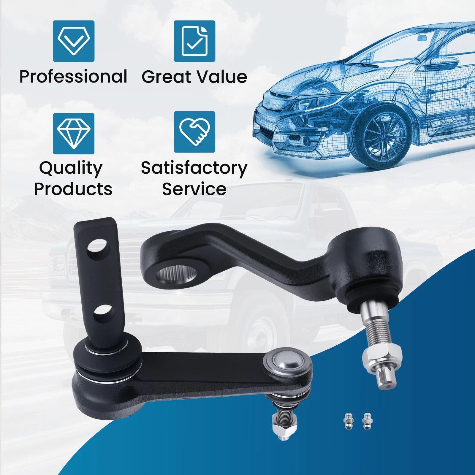 Pitman Arm Set for Dodge Ram 1500 3500 2WD (2000–2002)