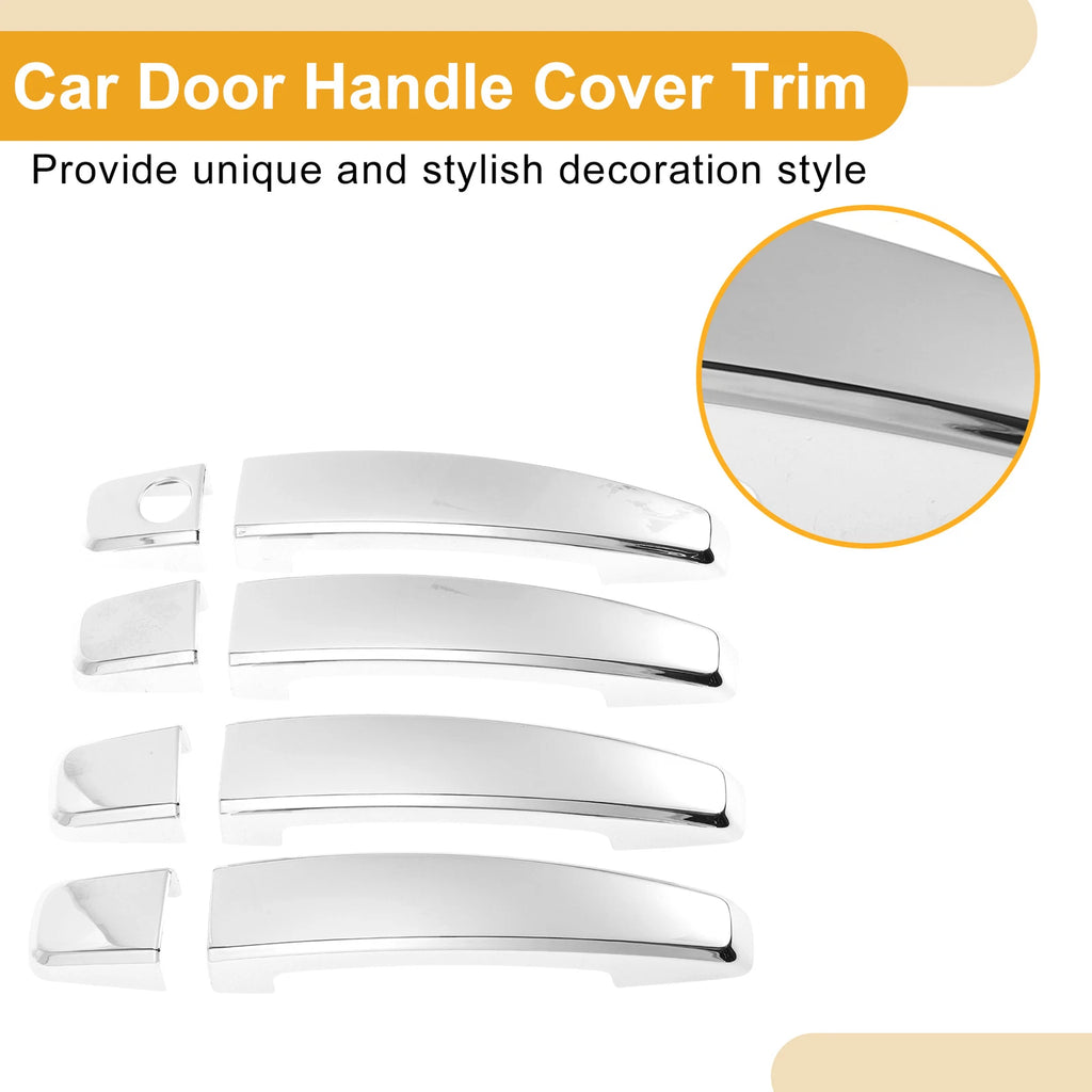 Car Door Handle Cover Trim for Chevrolet Cruze Camaro Aveo (2011–2020) Silver Tone