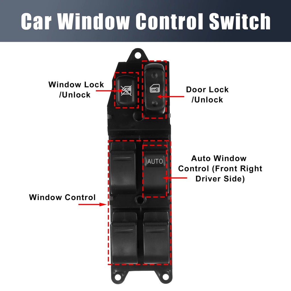 Front Right Power Window Switch for Toyota Land Cruiser 100 (1998–2002) 84820-60120