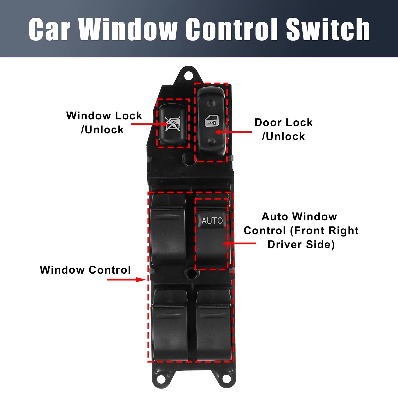 Front Right Power Window Switch for Toyota Land Cruiser 100 (1998–2002) 84820-60120