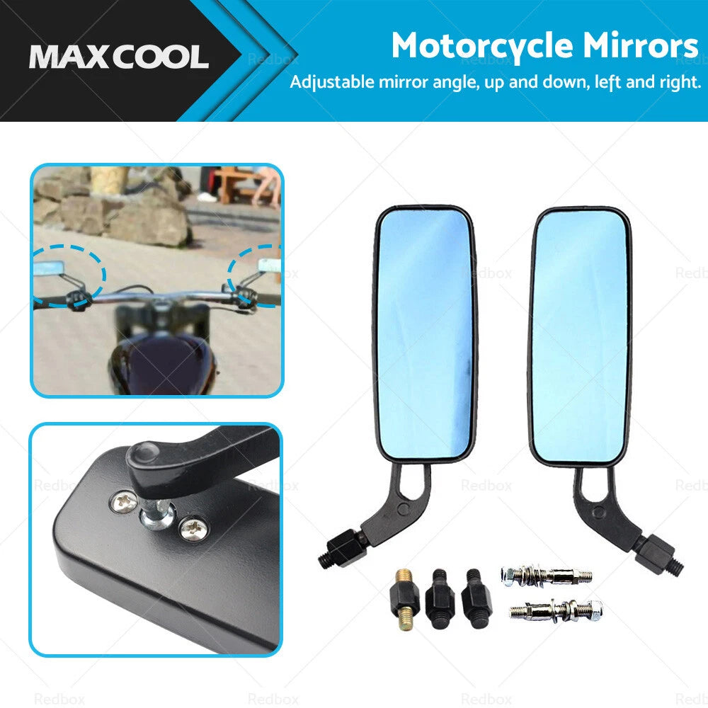 8mm Motorcycle Mirror for Chopper Cruiser Bobber Racer Cafe Scooter