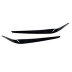 Pair Black Headlight Eyelid Eyebrow Trims for BMW 5 Series G30 G31 (2017–2021)