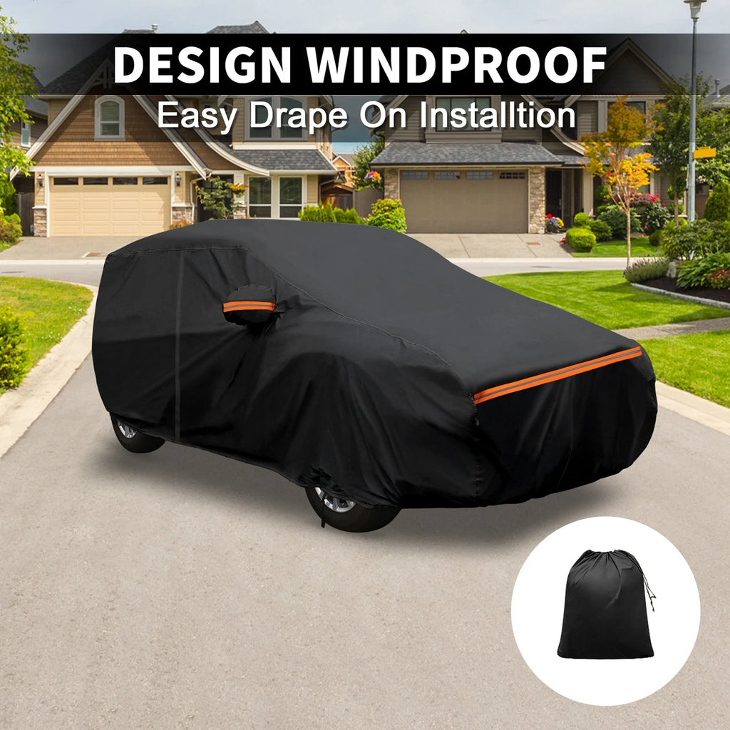 Waterproof Car Cover for Mazda Carol (2023) Black Aluminum Film Cotton