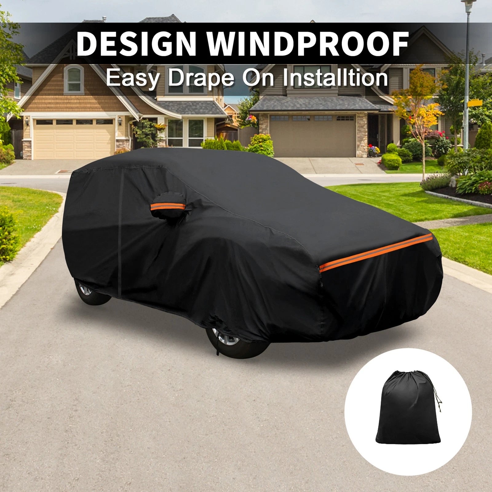 Waterproof Car Cover for Mazda Carol (2023) Black Aluminum Film Cotton
