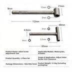 2 Piece T Shape Metal Wrench Set for Motorcycle Scooter