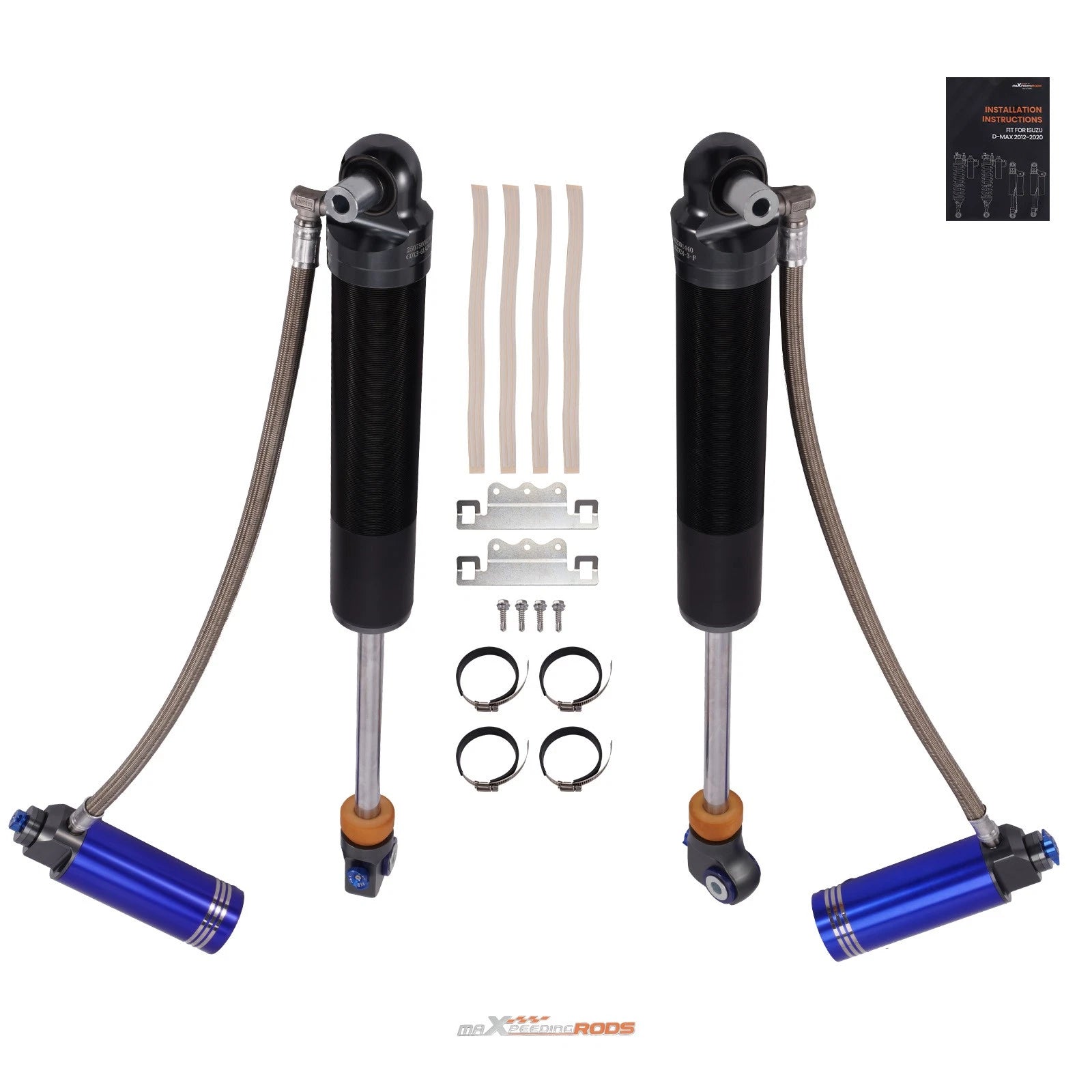 2X Front Shock Remote Reservoir 2-3" Lift for Jeep Gladiator (2020–2023)