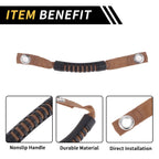 2pcs Roll Bar Grab Handles for Jeep Wrangler (2007–2023) - Brown