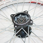 15mm Silver Alloy Wheel Rim Tire for Dirt Bike (17 Inch Front, 14 Inch Rear)